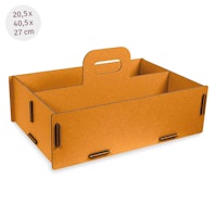 Toolbox L goldgelb – Holz Werkzeugkasten mit 2 Fächern