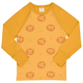 Raglanshirt langarm Löwen gelb