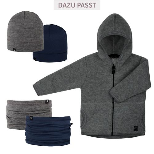 Jacke Pure Pure Fleece Schurwolle Kapuze