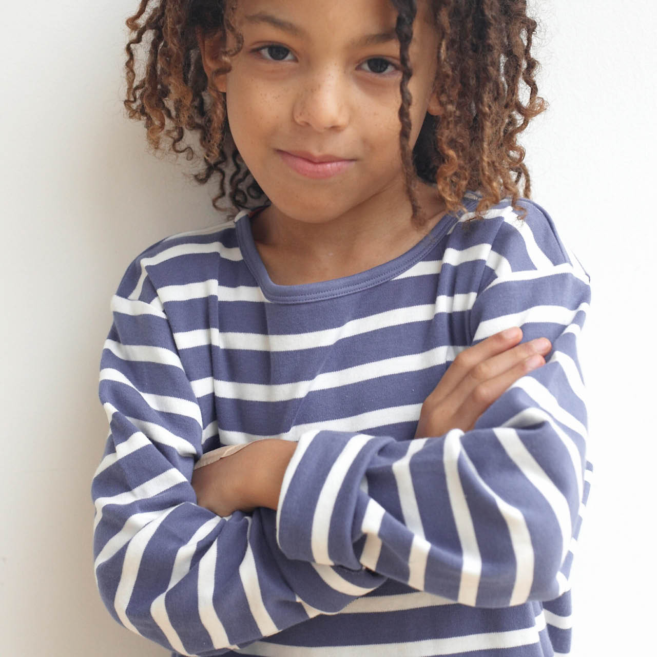 Edles Shirt langarm gestreift 100% Biobaumwolle