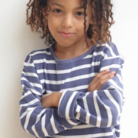 Edles Shirt langarm gestreift 100% Biobaumwolle