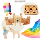 Vorschaubild Farbtreppen 40 Stück im Holzrahmen 32 x 22 cm