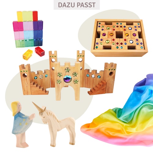 Farbtreppen 40 Stück im Holzrahmen 32 x 22 cm