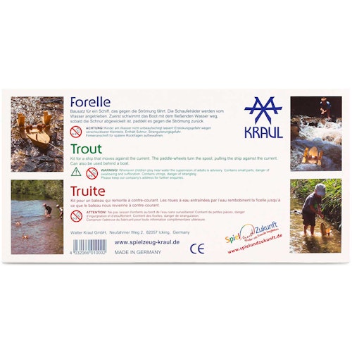Forelle – Schiffbausatz flussaufwärts