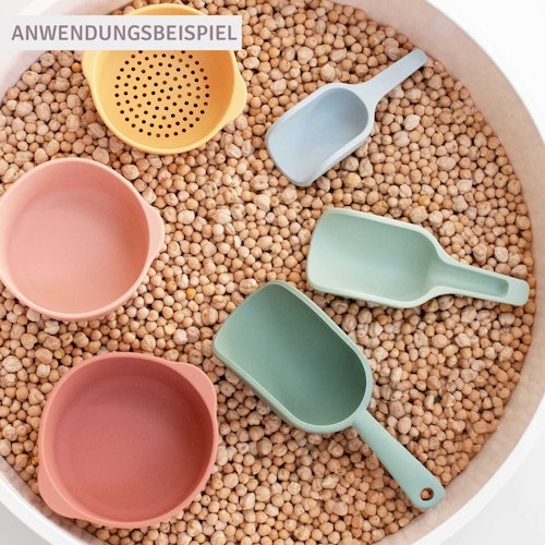 Sensorikspielzeug Set mit 3 Schalen blau grün