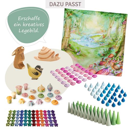 Spieltuch Bio-Baumwolle Magischer Wald 100 x 100 cm