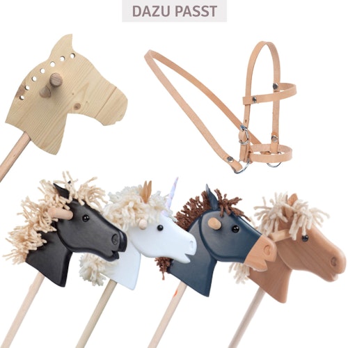 Steckenpferd Holz Einhorn