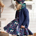 Vorschaubild Flatterkleid langarm Pferde