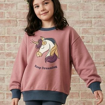 Sweatshirt Einhorn rosa