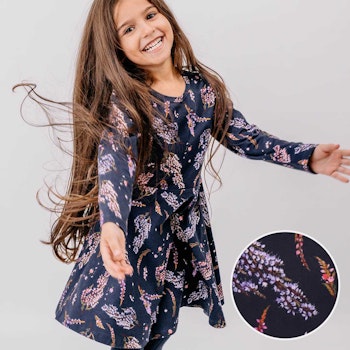 Langarmkleid Heide dunkelblau
