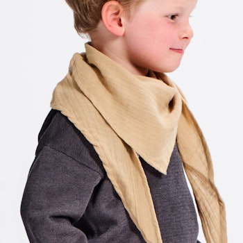 Großes Dreiecktuch Musselin sand-beige