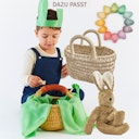 Vorschaubild Spieltuch Seide Grasgrün mittel 89 x 89 cm