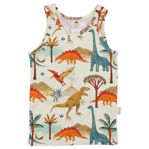 Baumwoll Unterhemden im Doppelpack braun Dinos