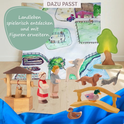 Esel klein Kopf hoch Holzfigur 7,5 cm