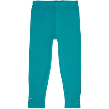 Uni Leggings 2 Knöpfen Beinabschluss petrol