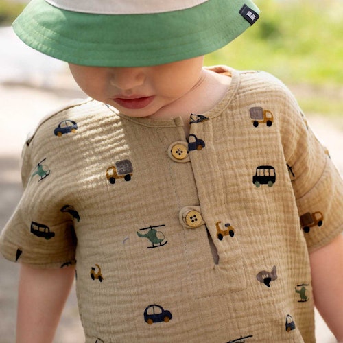Musselin Shirt kurzarm Fahrzeuge