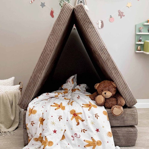 Funzy Spielsofa 4-teilig Cord Karamell Braun