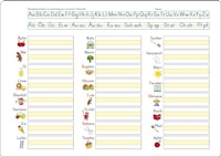 Lerntafel Wörter Druckschrift ab 5 Jahre
