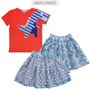 Vorschaubild Hai Shirt kurzarm gestickt