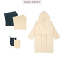 Vorschaubild Frottee Waschhandschuh 3er-Pack cremeweiß