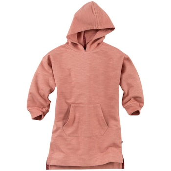 Sweatkleid mit Kapuze rosenholz