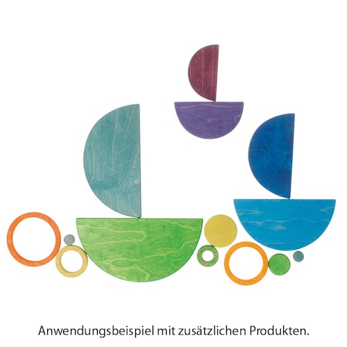 Halbkreis Platten Regenbogen Set, 11-teilig