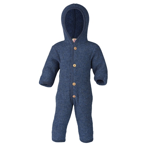 Merino Kapuzenoverall mit Arm- und Beinumschlägen
