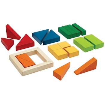 Holzbausteine für geometrische Figuren
