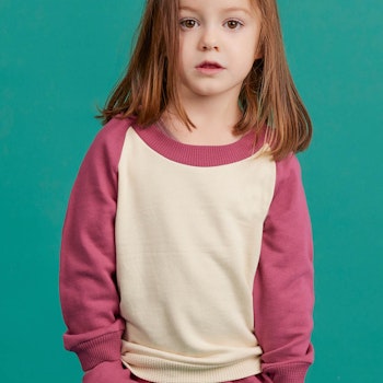 Warmes Raglan Sweatshirt altrosa-creme
