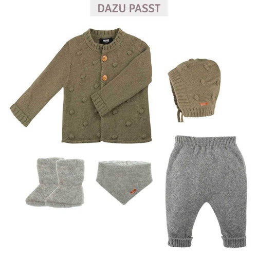 Warme Strickmütze Alpaka-Merino Woll Mix