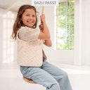 Vorschaubild Wende-Steppweste beige mit Blümchen