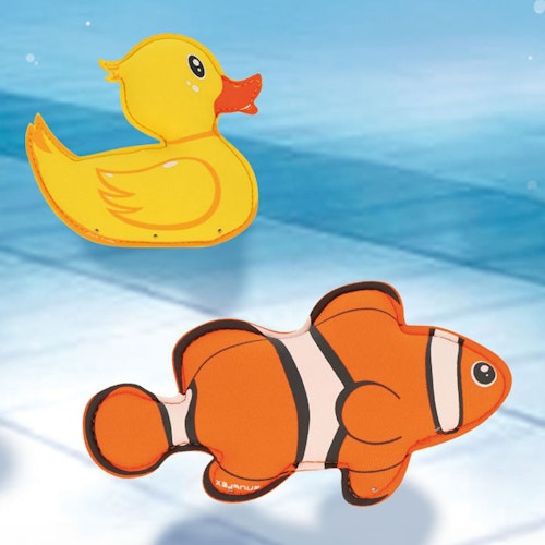 2er Set Tauchtiere aus Neopren Ente und Fisch