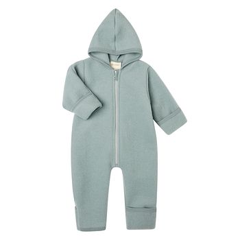 Wollfleece Overall mit Reißverschluss bergblau