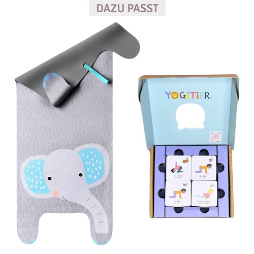 Kinder Yogamatte Eddy der Elefant, 155 x 60 cm