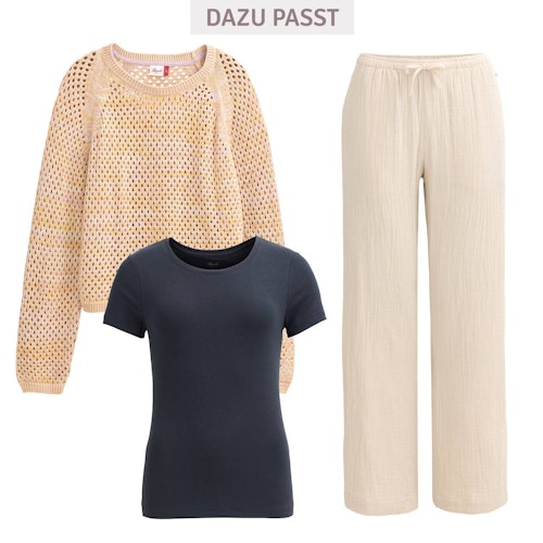 Luftige Damen Musselin Hose