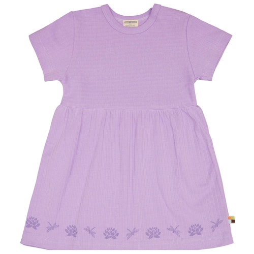 Dehnbares Kleid kurzarm Rippe