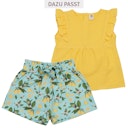 Vorschaubild Musselin Bluse mit Voläntchen gelb