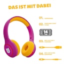 Vorschaubild Tigerbuddies Bluetooth-Kopfhörer – Pink