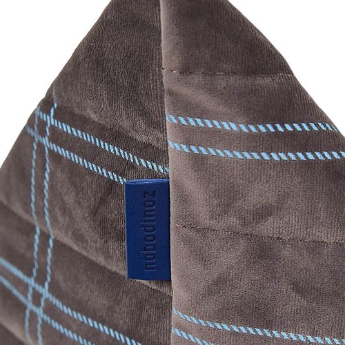 Samt Sitzsack für Kinder grau-blau - 119 x 52 x 70 cm
