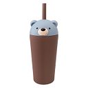 Vorschaubild Bestie Sippy isolierter Trinkbecher Edelstahl mit Trinkhalm Bär 720 ml