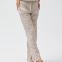 Damen strukturierte Hose grau gestreift