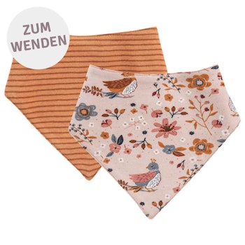 Wende Dreiecktuch Wintervögel rosa