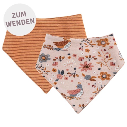 Wende Dreiecktuch Wintervögel rosa