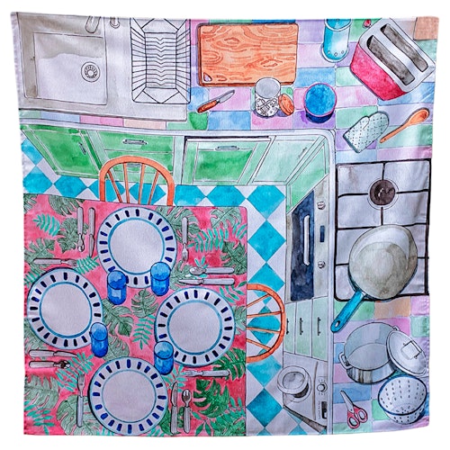 Spieltuch Bio-Baumwolle Spielküche 100 x 100 cm