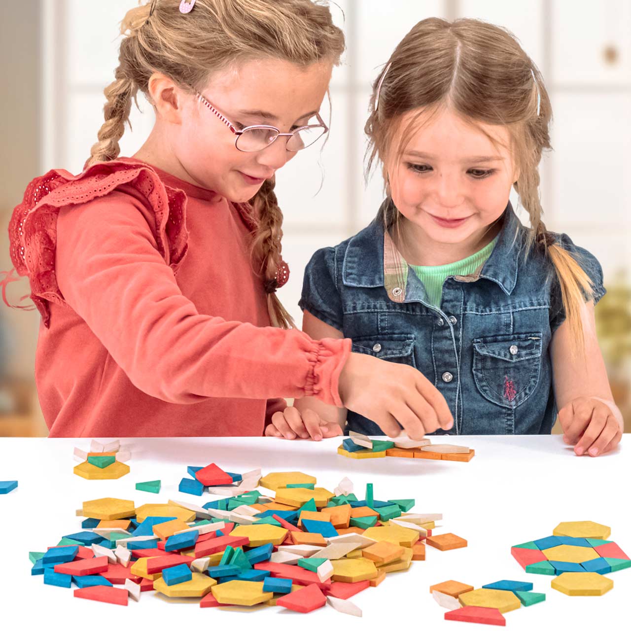 Geometrische Legeplättchen 250 Stück