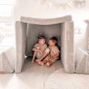 Vorschaubild Funzy Spielsofa 4-teilig Cord Hellgrau