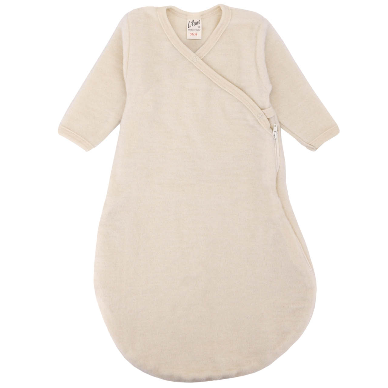 Babyschlafsack Wollplüsch langarm wickeln