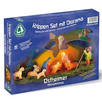 Krippenfiguren Set mit Diorama