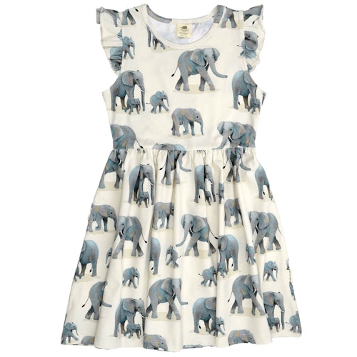 Leichtes Kleid Elefanten-Alloverdruck
