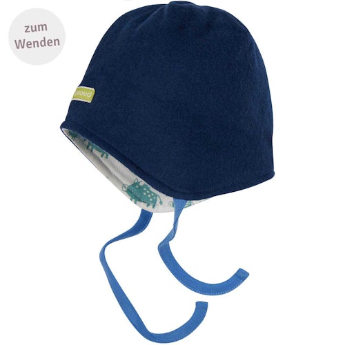 Mütze zum Wenden und Binden Fleece